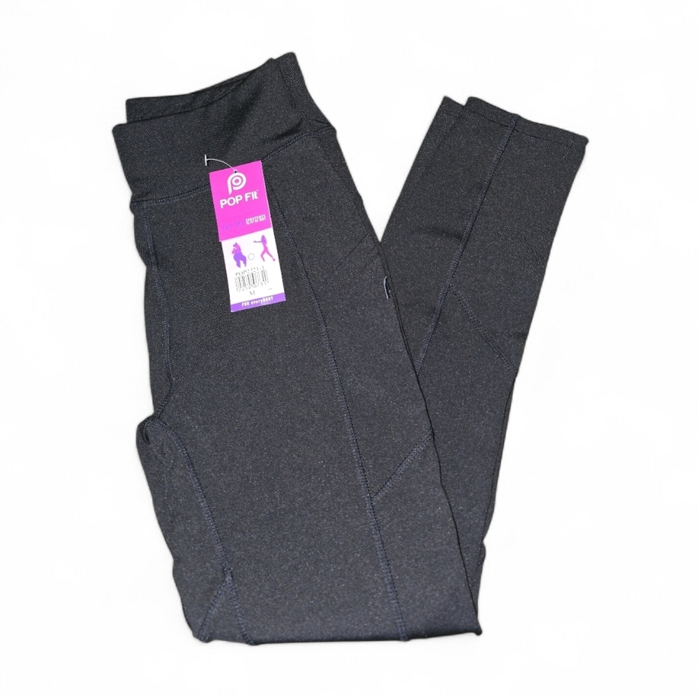Womens Pop Fit Black Leggings, Medium, NWT!!